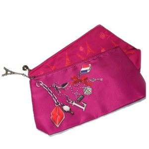 LANCÔME Makeup Cosmetic Toiletry Bag 2Pc Set Paris